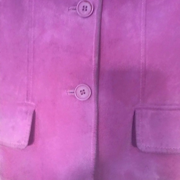 Darnier suede leather pink jacket size S - Picture 3 of 4